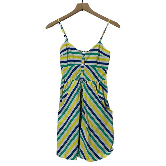 Cooperative by Urban Outfitters Striped Sundress - Yellow/Blue/Green - Small - Picture 2 of 11